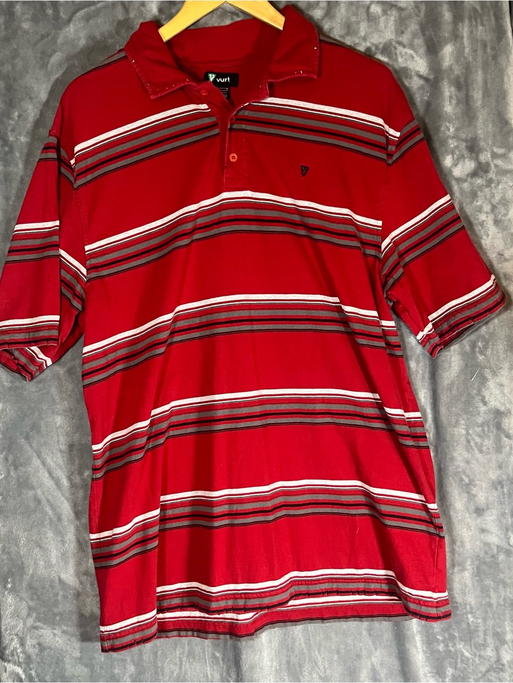 Red Striped Polo Shirt - Men's Classic Fit